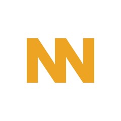 NN letter initial logo design