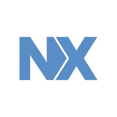 NX letter initial logo design