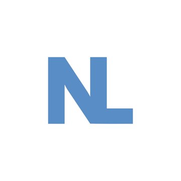 NL letter initial logo design