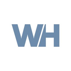 WH letter initial logo design