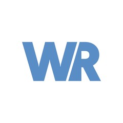 WR letter initial logo design