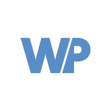 WP letter initial logo design