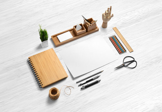 Assorted White Stationery Mockup 6