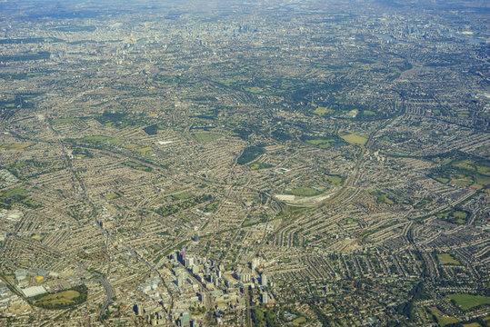 Aerial view of London