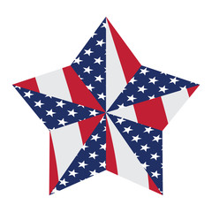 Isolated american badge