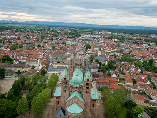 Fototapeta premium Speyer Dom Luftaufnahme