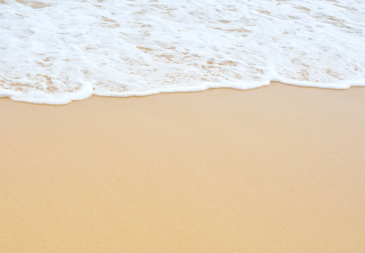 Sand beach and wave
