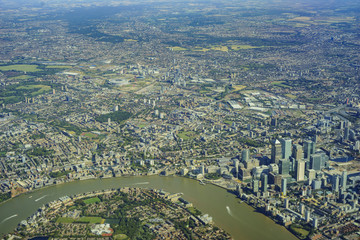 Aerial view of London