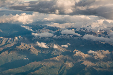 Aerial view of Italian Alps - 122809372