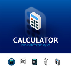 Calculator icon in different style