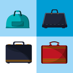 luggage or suitcases image vector illustration design 