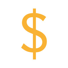 yellow money symbol. economy and financial sign. vector illustration