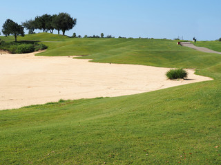 Fototapeta na wymiar golf course sand trap