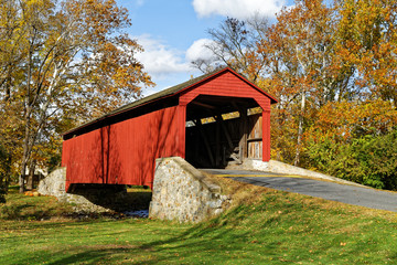 Covered Bridge in Autumn
