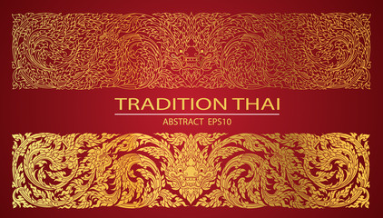 abstract line thai tradition pattern - 122813590