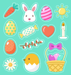 Happy Easter Elements  : Vector Illustration