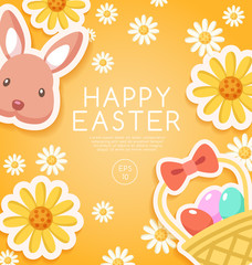 Obraz na płótnie Canvas Happy Easter Elements : Vector Illustration