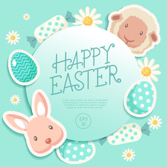Happy Easter Elements  : Vector Illustration