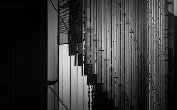 Fototapeta Modern architecture black and white 