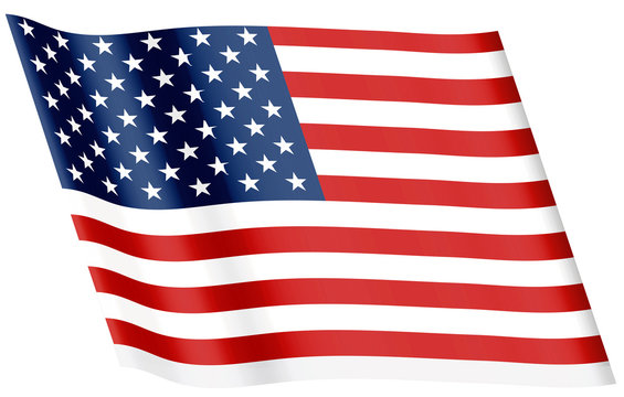 American flag isolated