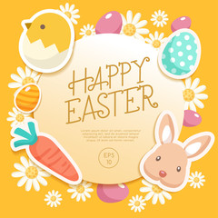 Fototapeta premium Happy Easter Elements : Vector Illustration
