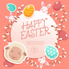 Happy Easter Elements  : Vector Illustration