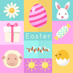 Happy Easter Elements  : Vector Illustration
