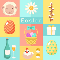Happy Easter Elements  : Vector Illustration