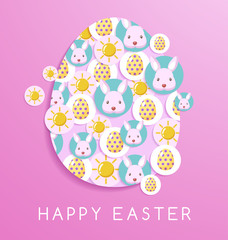 Happy Easter Elements  : Vector Illustration