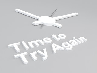 Time to Try Again concept