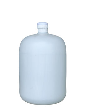Water tank bottle white simple on white background,isolated