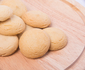 cookies or butter cookies on a background.