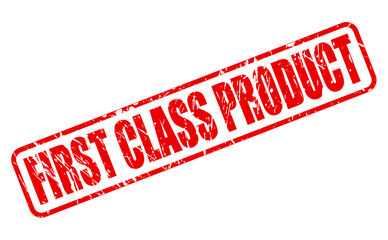 FIRST CLASS PRODUCT red stamp text