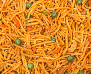 murukku or traditional indian snack on background.