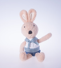 rabbit or bunny toy on a background.