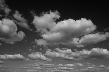 black and white sky