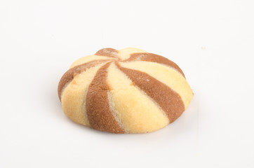 cookies or butter cookies white chocolate on background.