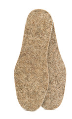 Felted insoles for shoes
