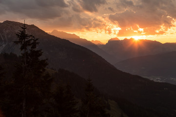 Sonnenuntergang im Berchtesgadener Land
