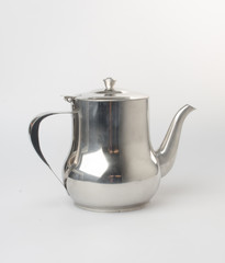 tea pots or stainless steel tea pots on the background.