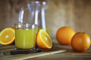 orange juice glass slice