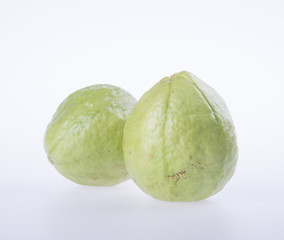 Guava (tropical fresh guava) on white background.