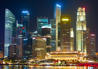 Fototapeta na wymiar Singapore financial district