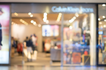 blur department store with bokeh for background