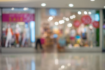 Abstract background of shopping mall, shallow depth of focus