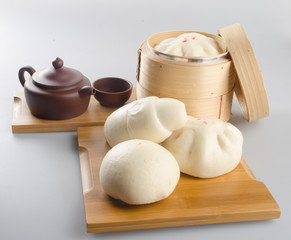pao or asian buns on a background.