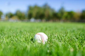 Baseball at a baseball field in California mountains
