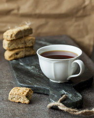 Cup of tea and saucer