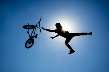 Bike jump silhouette