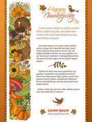 Obraz premium Vector Thanksgiving Template.